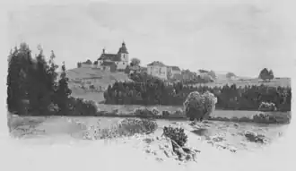 Zicht op Hrádek (1884 of 1892)