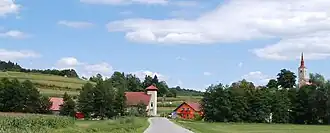 Hrastovica, gezien vanuit het westen