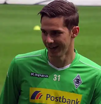 Hrgota in 2015 in het tenue van Borussia Mönchengladbach.