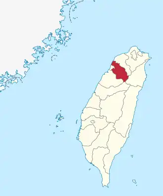 Kaart van Hsinchu (Xiàn)