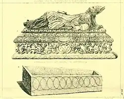 De oude sarcofaag van Willibrord
