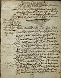 Hubert Duifhuis (1531-1581). Manuscript van een preek "Sermoen op den pinxterdag". Utrechts Archief.
