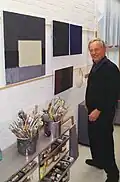 Landschaparchitect en kunstenaar Hubert de Boer in zijn atelier