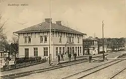 Het station in 1917.
