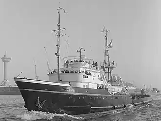 Overdracht "Hudson" op de Nieuwe Waterweg (1964)