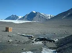 USGS-peilstation in de Hueykreek in de Taylorvallei (2001)