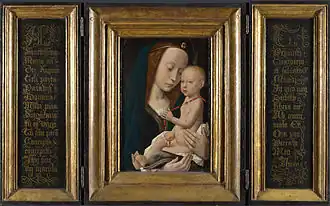 naar Hugo van der Goes (?), Maria met Kind, ca. 1485, National Gallery, Londen