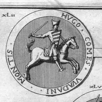 Het zegel van graaf Hugo II van Vaudémont.