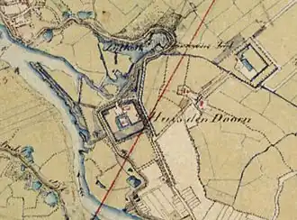 Den Doorn aan de Overijsselse Vecht met Zijlkolk op een kaart uit 1851