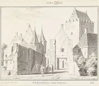 Het kasteel in 1730