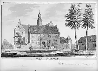 Huis Saasveld in 1729