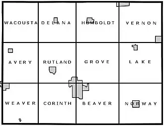 Kaart van Humboldt County