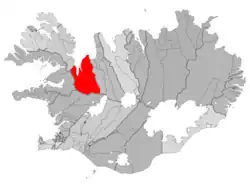 Ligging van Húnaþing vestra