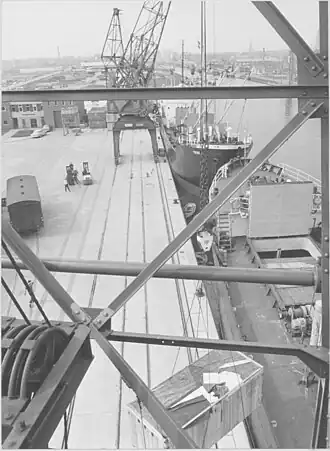 Lossen van automobielen eind jaren 60