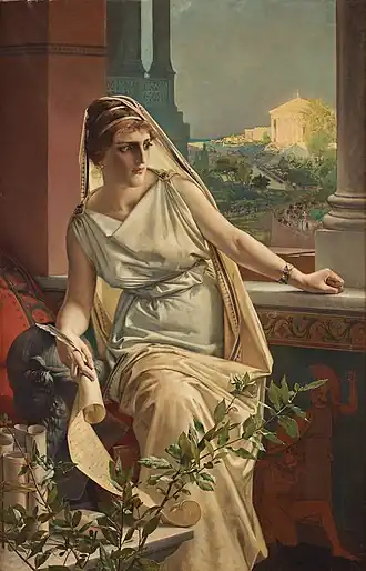 Portret van Hypatia uit 1889, Julius Kronberg