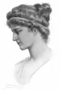 Fantasieportret van Hypatia