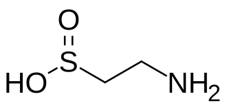 Structuurformule van hypotaurine