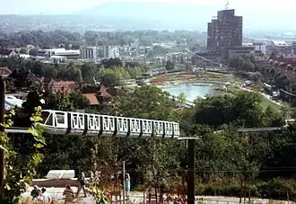De monorail tussen Wartberg en Killesberg