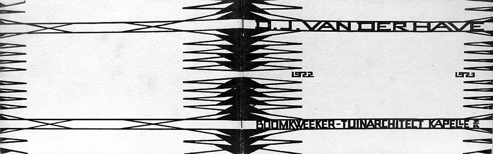 Prijscourant Boomkweekerij van der Have, Goes, 1922