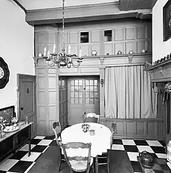 Achterkamer in een souterrain; Rapenburg, Amsterdam