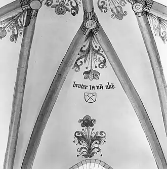 gewelfschildering met signering van 'broeder Jan van Aken'