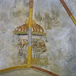 Schildering van het sterfbed van Maria.[3]