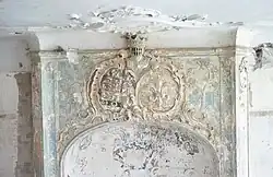 Schouw met alliantiewapen tijdens restauratie, 1975