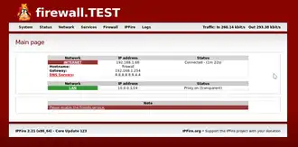 Screenshot of the web interface