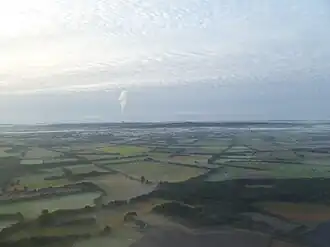 De Ibbenbürener Bergplatte van het noorden uit gezien