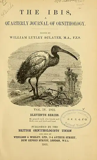 Omslag van het blad in 1922