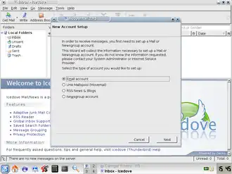 Icedove accountwizard