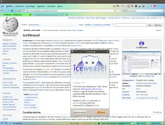 Iceweasel 3.5.4 op Debian Sid