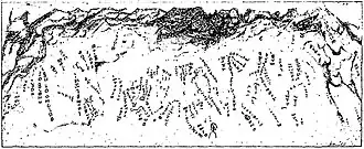 inscripties in de grot van Tafira, Algerije