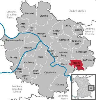 Kaart van Iggensbach