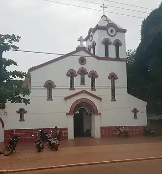 Katholieke kerk Nuestra Señora Del Carmen in het centrum van Puerto Carreño