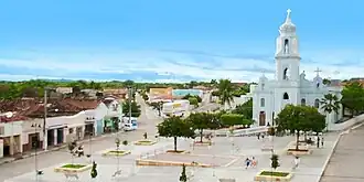 Katholieke kerk Nossa senhora da Conceição in het centrum van Serra Branca