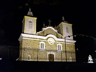 Katholieke kerk Nossa Senhora da Conceição in het centrum van Carrancas