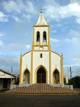 Katholieke kerk Nossa Senhora das Dores in het centrum van Sentinela do Sul