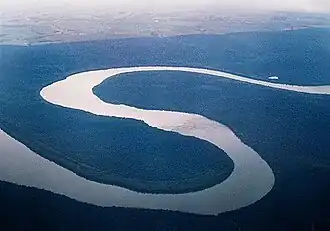Luchtfoto van de Iguaçu rivier