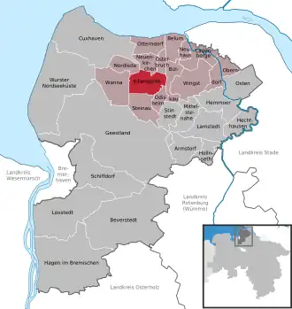 Kaart van Ihlienworth