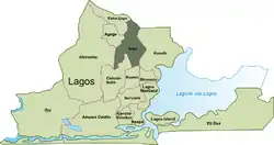 Ikeja binnen de agglomeratie Lagos