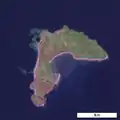 Satellietfoto van het eiland (NASA)