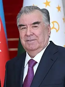 Ilham Aliyev held one-on-one meeting with President of Tajikistan Emomali Rahmon in Dushanbe (Rahmon Infobox crop).jpg