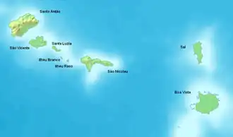Kaart van Ilhas de Barlavento