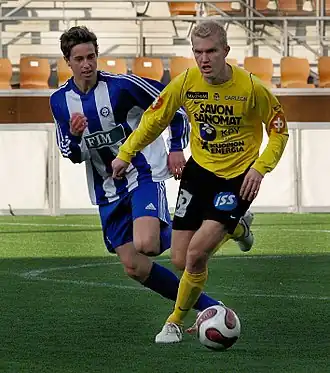 Mattila (links) in 2007 als speler van Klubi 04