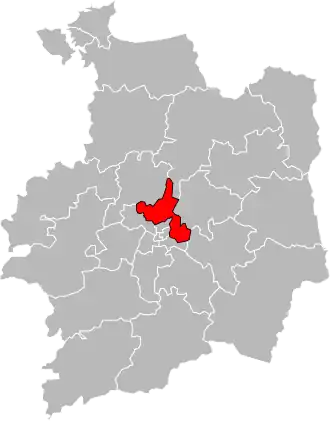 Locatie van het kanton