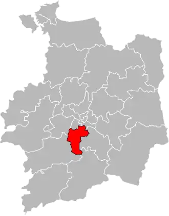 Locatie van het kanton