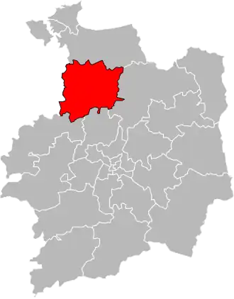 Locatie van het kanton