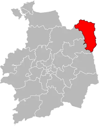 Locatie van het kanton