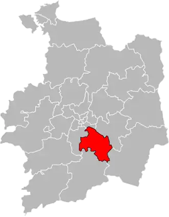 Locatie van het kanton